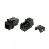 Вставка Hyperline KJ9-8P8C-C5e-90-BK Keystone Jack RJ-45(8P8C)