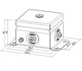 Коробка монтажная распределительная Гефест КМ-0808, 86х86х62, 4 ввода, IP54, металлическая