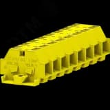 Клемма TB 2-2 с бок. подключ. с фиксирующим фланцем, желтая