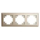 Рамка STEKKER PFR00700302 3местная серия Катрин шампань 39804