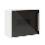 Щит 8 мод настенный, белый, с тонированной дверцей, с 2 шинами PEN на 6 и 8 отв.