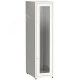 Шкаф LINEA E 42U 600х800мм двери 2шт стеклянная и металлическая. серый