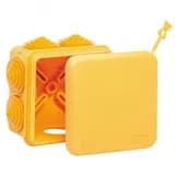 Коробка распределительная для открытой проводки, не распространяет горение 70х70х40мм (оранжевая) RUVinil