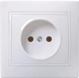 Розетка 1-м СП Кварта 10А IP20 без заземл. без защ. шторок бел. IEK ERK13-K01-10-DM