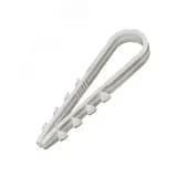 Дюбель-хомут 5-10мм для кругл. кабеля, белый (100шт).