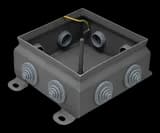 Коробка монтажная распределительная Гефест КМ-1212, 123х123х62, IP54, металлическая из нержавеющей стали 1,2 мм