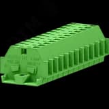 Клемма TB 1-1 с бок. подключ. с фиксирующим фланцем, зеленая SUPU