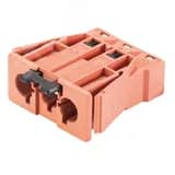 Коннектор “папа”, 3-х проводный, СБСП, безвинтовое соединение, красный CR0002-6 Simon