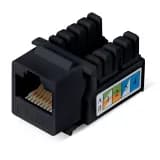 Проходной адаптер Cabeus KJ-RJ45-Cat.6-90-BK (RJ45-DIDC, CAT.6, UTP, Keystone Jack) (9483c)