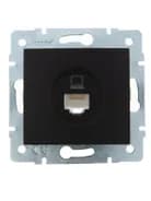 Розетка компьютерная 1-м СП Karina RJ45 механизм черн. бархат LEZARD 707-4288-139