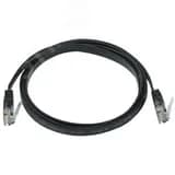 Патч-корд плоский кат.6 UTP 2м чёрный Черный