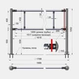 Комплект ограждения 3V Антипаника 1,5 м (без вертикальных стоек)