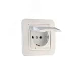 Lillium Розетка с крышкой белая Makel