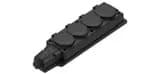 Колодка удлинителя 4-м MultiSet 16А 250В IP44 с заземл. каучук черн. SE MST4104BK