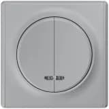 Выключатель 2-кл. СП Florence 10А IP20 с подсветкой механизм сер. (1E31801302) OneKeyElectro 2172848