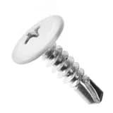 Саморез 4,2x19 с прессшайбой, сверло, цинк RAL 9003 Белый (1000 шт/уп) PR08.9219 Промрукав