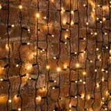 Гирлянда светодиодная Занавес 2х08м 160 LED ТЕПЛЫЙ БЕЛЫЙ черный ПВХ IP65 эффект мерцания 230В соединяется NEONNIGHT нужен шнур 303500 235356