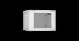 Настенный разборный шкаф TLK 19", 9U, стекло, 600х450, серый TLK TWI-096045-R-G-GY