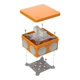 Коробка огнестойкая для о/п двухкомпонентная 60-0300-FR6.0-4 Е15-Е120 RAL2004 100х100х50 (14 шт/кор) Промрукав