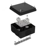 Коробка огнестойкая разветвительная для о/п двухкомпонентная 60-0210-FR6.0-4-2-Р Е15-Е60 RAL7035 80х80х40