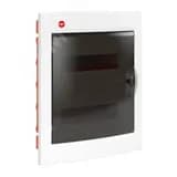 Щит распределительный встраиваемый ЩРв-П-24 IP41 пластиковый прозрачная дверь с клеммным блоком и замком