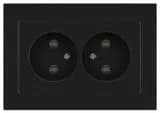 Розетка 2-м СП Accent 6-204-05 16А IP20 250В 2P AL/CU антрацит Intro Б0063465