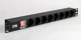 Блок розеток на 8 розеток 19", без шнура ITK PH12-8D3
