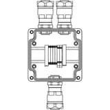 Взрывозащищенная клеммная коробка из полиэстера TBE-P-03 -(2xCBC.2 -2xCBC.2(i) - 2xTEO.2) - 2x6018ANP22BKM2SB(A) - 1x6018ANP22BKM2SB(C)1Ex e IIC Т5 Gb / Ex tb IIIC T95°C Db IP66