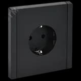 FORTE&PIANO Розетка 1-местная с заземлением без защитных шторок винтовое крепление 16А FP116 черный IEK