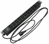 Блок розеток для 19" шкафов Hyperline SHE19-10IEC-2.5IEC