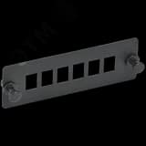 Планка для 6-ти адаптеров опт. SC или LC-Duplex черная ITK