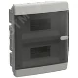 Корпус пластиковый встраиваемый на 18 модулей ЩРВ-П-18 IP41 UNION Compact черная прозрачная дверь