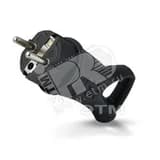 Вилка угловая однофазная с ушком (каучук)