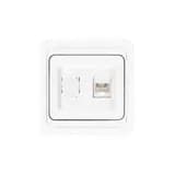 Розетка компьютерная 1-м СП Валери бел. UNIVersal В0035