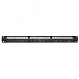 Патч-панель модульная 19". 1U. CAT6. 24 порта RJ45. экранированная