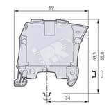 Клемма винтовая 35мм.кв. серая ZS35