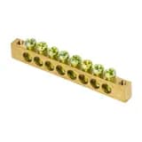 Шина PEN "ноль-земля" (6х9мм) 8 отверстий латунь крепеж по краям розничный стикер EKF PROxima