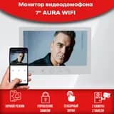 Видеодомофон Aura White Wi-Fi AHD Full HD, 7 дюймов / видеодомофон в квартиру / для частного дома