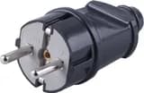 Вилка STEKKER PPG1642201 прямая с заземляющим контактом пластик 250В 16A IP20 черная 32852
