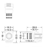 Вставка Hyperline KJ1-BP/RD-HG-WH Вставка формата Keystone Jack с коннектором Binding Post (красный)