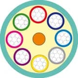 Кабель волоконно-оптический 50/125 (OM3) многомодовый Hyperline FO-MB-IN-503-96-LSZH-AQ