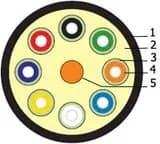 Кабель волоконно-оптический 50/125 (OM3) многомодовый Hyperline FO-DT-IN/OUT-503-16-LSZH-BK