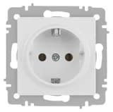 Розетка 1-м СП Accent 6-202-01М 16А IP20 250В 2P+E Schuko бел. матов. Intro Б0063681