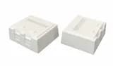 Корпус настенной розетки для установки 2-х вставок типа Keystone Jack Hyperline SBB4-2-WH