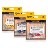 Разъем кабельный плоский изолированный «папа» РПИ-П 6.0-(6.3) (20 шт) с ПВХ манжетой в мини-упаковке КВТ