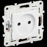 SKANDY Розетка без заземления с защитными шторками 10А SK-R01W арктический белый IEK