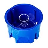 Подрозетник для сплошных стен 68х45, IP 30 без саморезов, синий