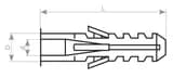 Дюбель 8.0x40 (100 шт) Hyperline FEN-08C