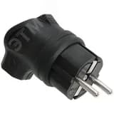 ОМЕГА Вилка угловая каучук 16А 2Р+E IР44