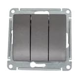 Выключатель 3-кл. СП Glossa 10А IP20 (сх. 3) 10AX механизм графит SE GSL001331